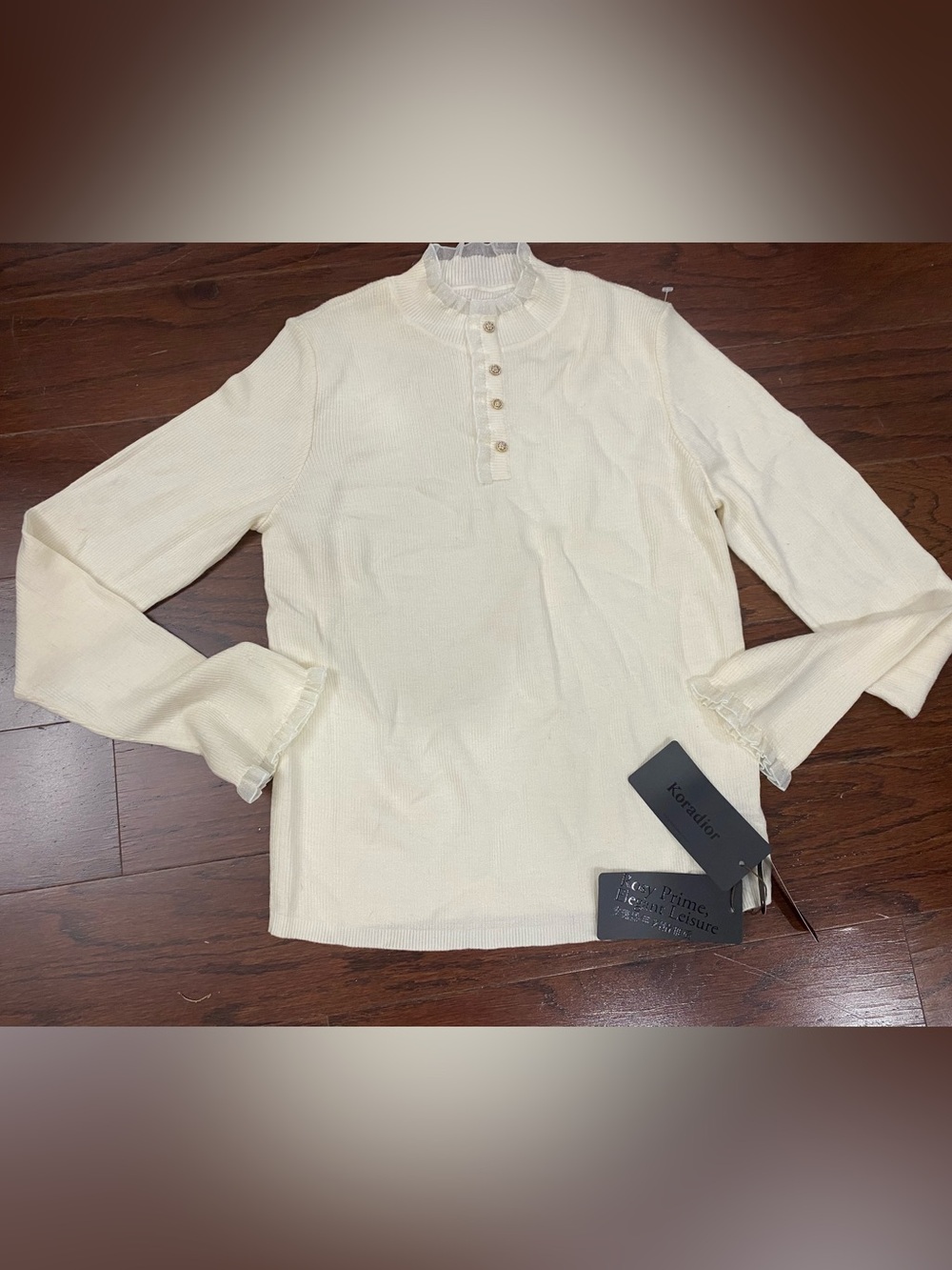 KORADIOR Top Sweater Women's Collar Maid Quiet Luxury